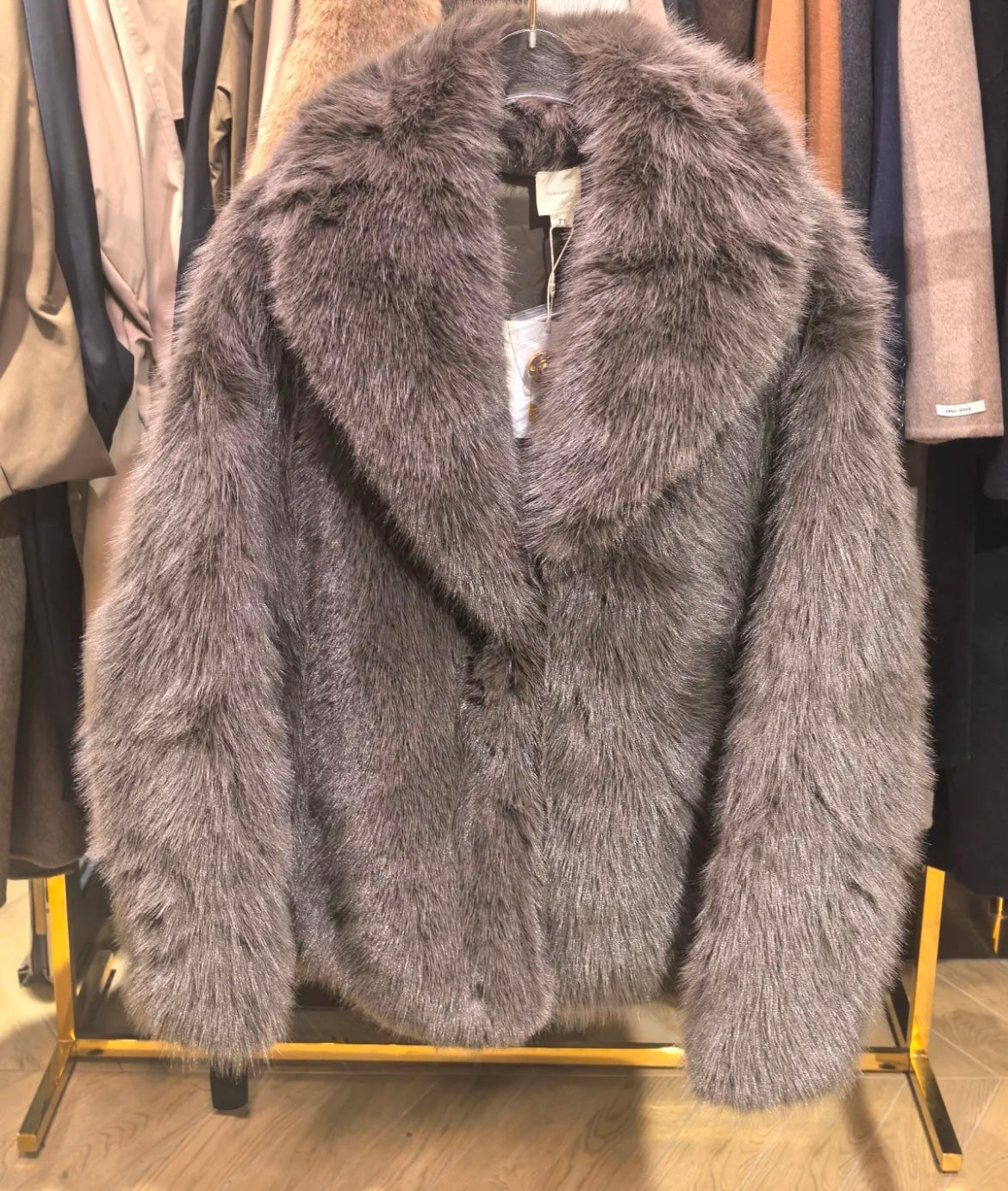 Veste poils marron