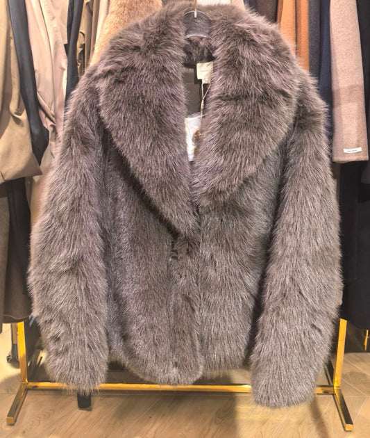 Veste poils marron